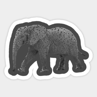 Elephant Info Graphic Sticker